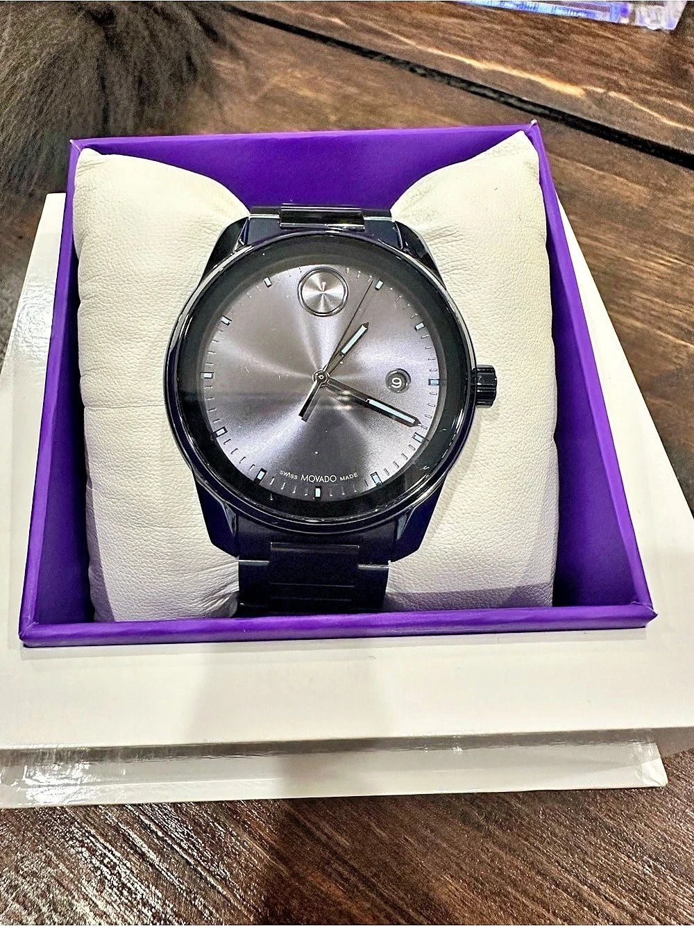 Movado Bold Verso Men's Black & Gray Watch NWT